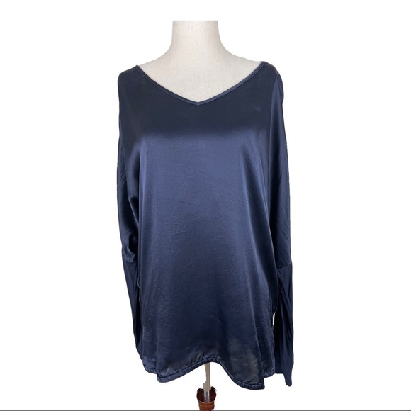 Marella Navy Long Sleeve Top - Picture 1 of 9